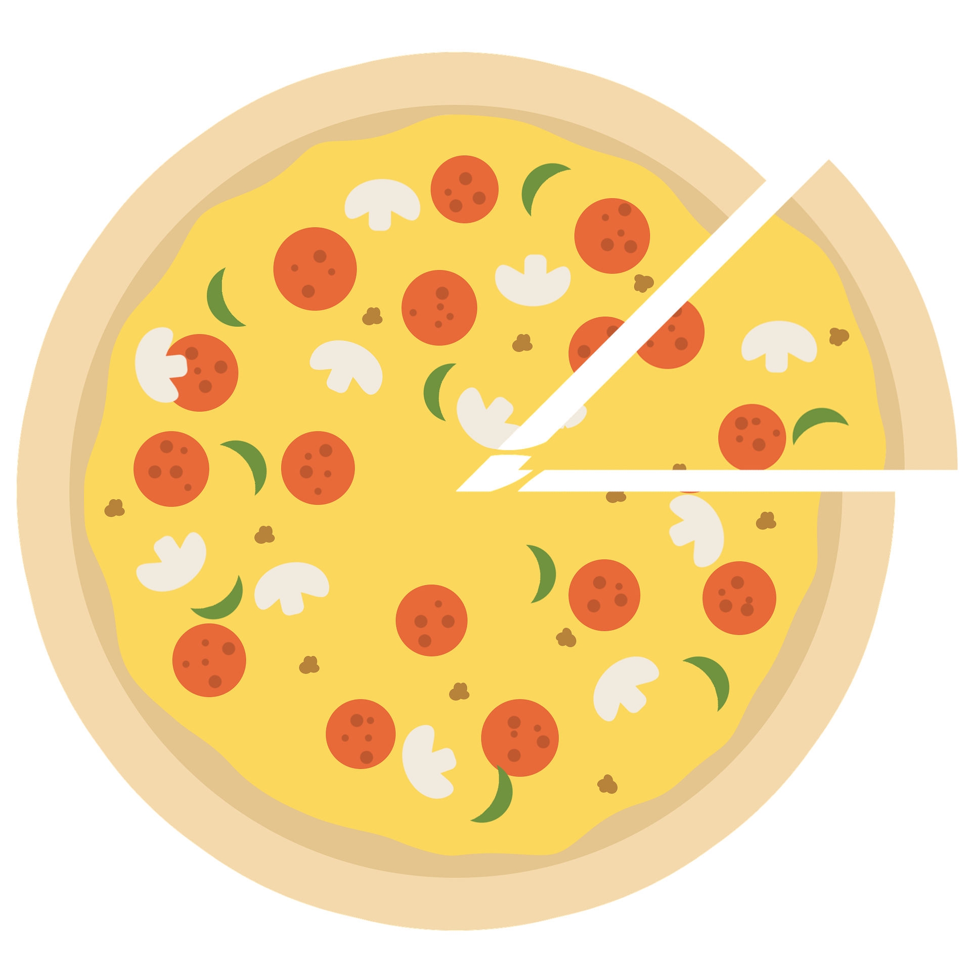 Pizza Prosciutto klein ca. 26 cm